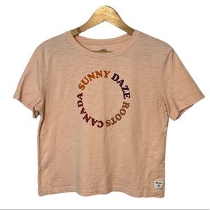 ROOTS Sunny Daze Crop T-Shirt Size Medium